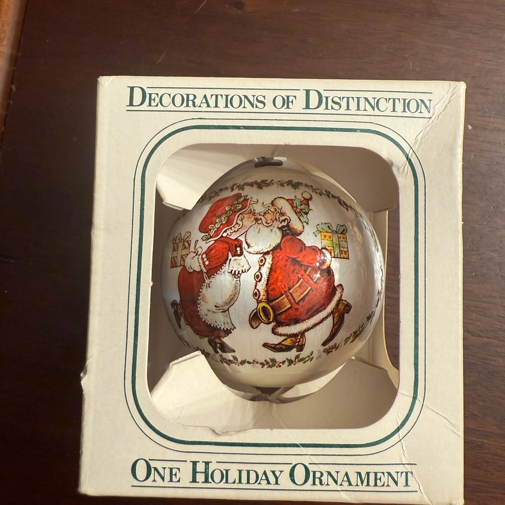 Santa Ornament - Red and‎ White